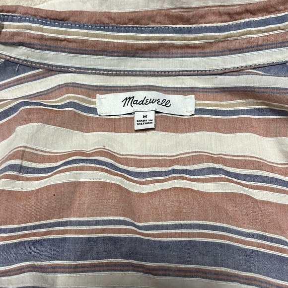 Madewell Linen-Blend Hilltop Shirt in Rainbow Stripe - Picture 5 of 6